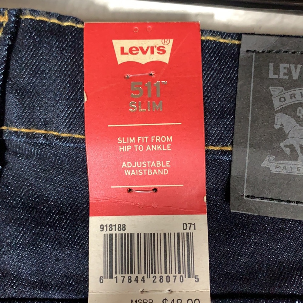 LEVI’S Slim fit JEAN’S 511 Dark wash stretch ankle Jean’s Sz 26 mid-rise Skinny - Picture 13 of 16
